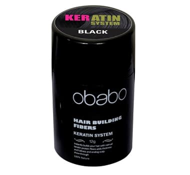 OBABO Hair Loss Building Instant Hair Fibers Black