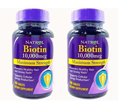 Natrol Biotin 10,000 mcg Maximum Strength 200-Count – Hair Regrowth Supplement